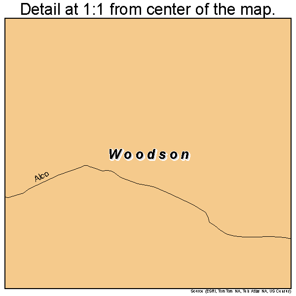 Woodson, Arkansas road map detail