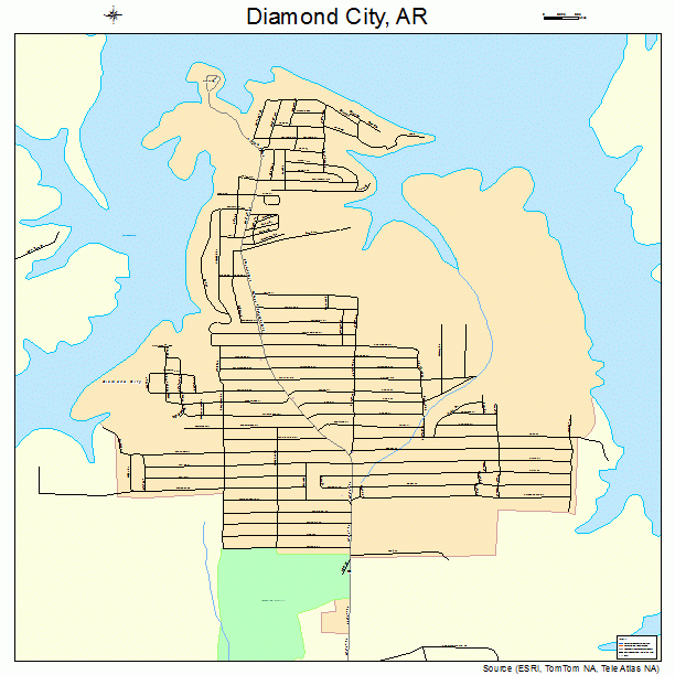 Diamond City, AR street map