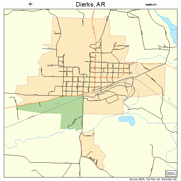 Dierks, AR street map