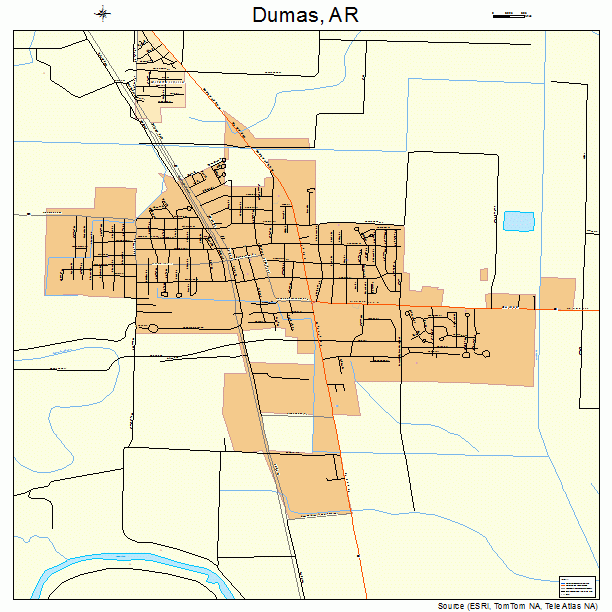 Dumas, AR street map