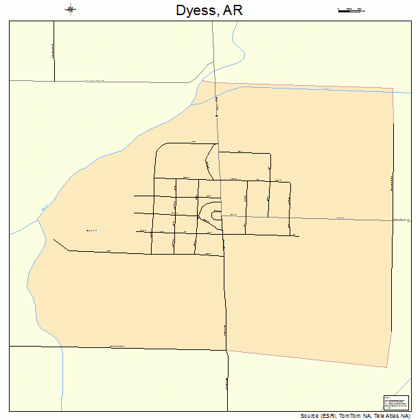 Dyess, AR street map