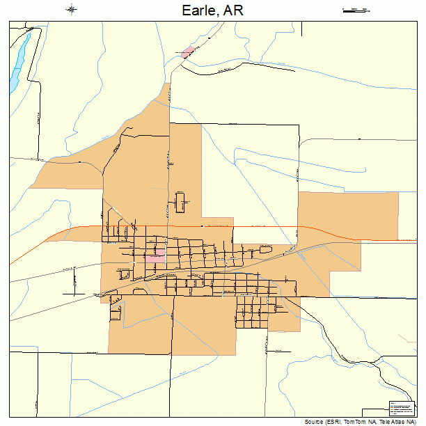 Earle, AR street map