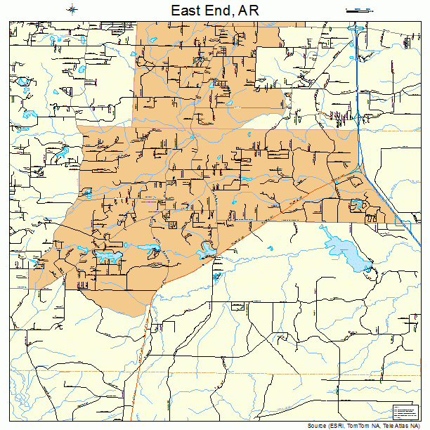 East End, AR street map