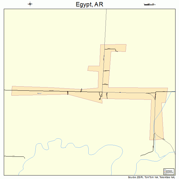 Egypt, AR street map