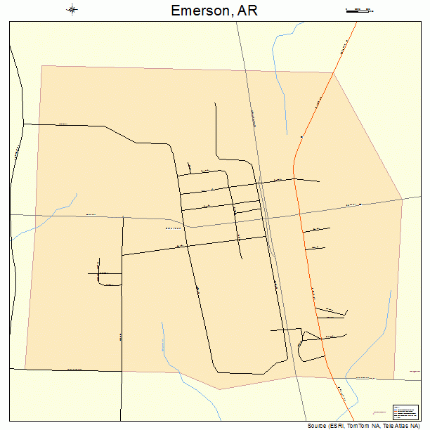 Emerson, AR street map