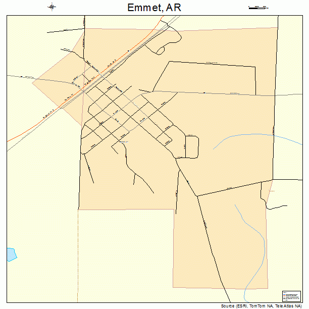 Emmet, AR street map