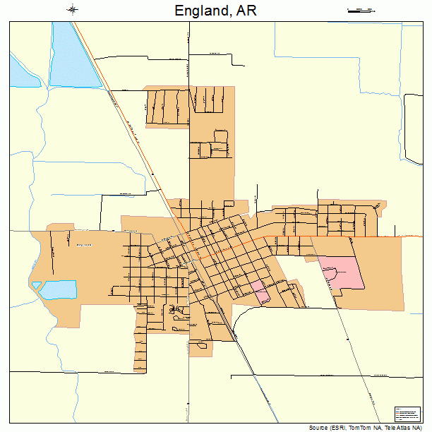 England, AR street map