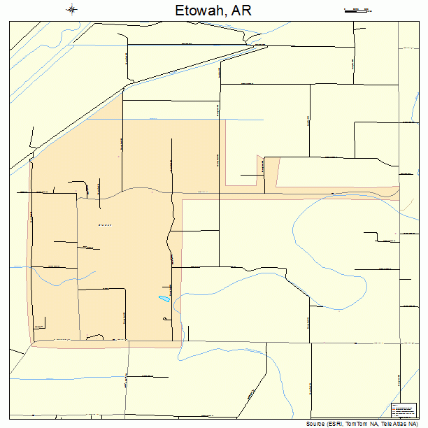 Etowah, AR street map
