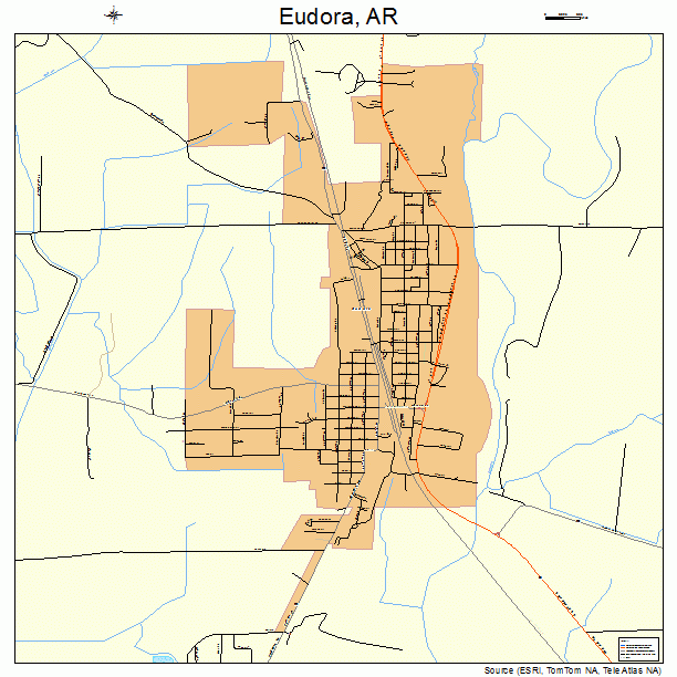 Eudora, AR street map