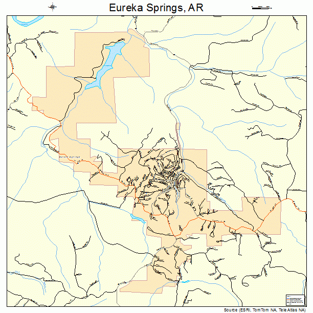 Eureka Springs, AR street map