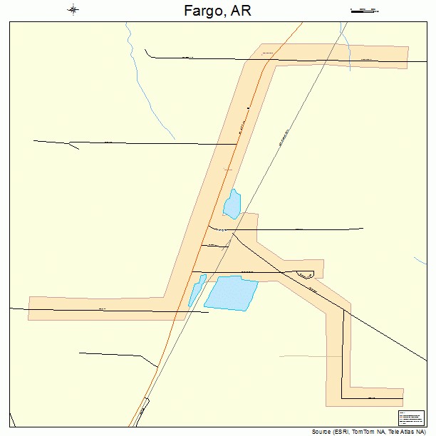 Fargo, AR street map