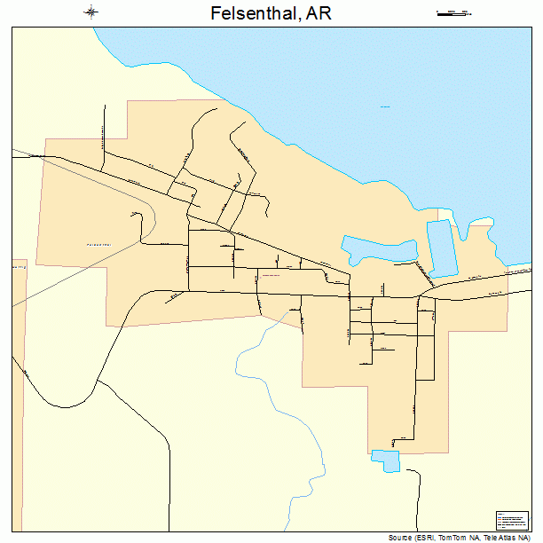 Felsenthal, AR street map