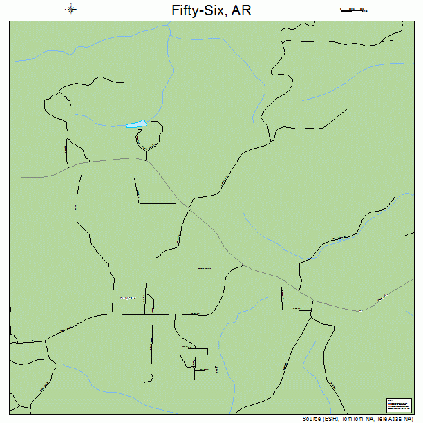 Fifty-Six, AR street map