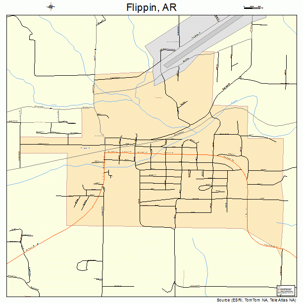 Flippin, AR street map