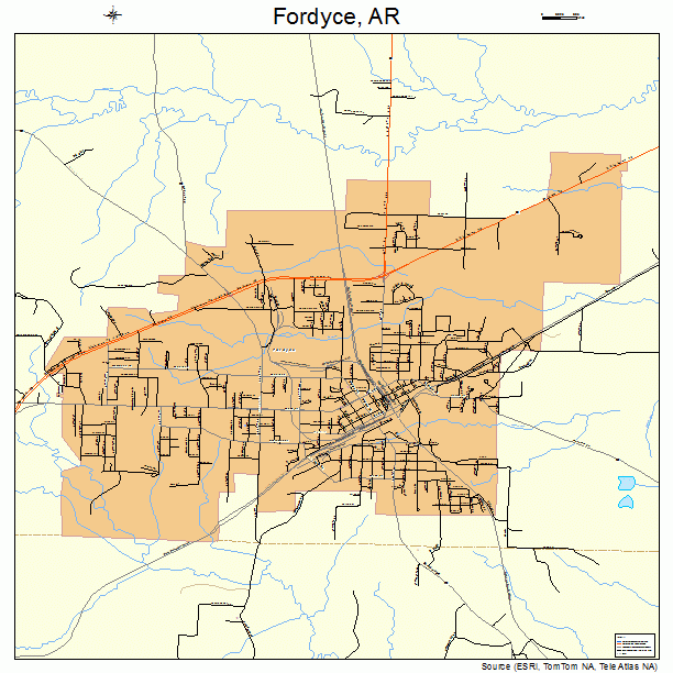 Fordyce, AR street map