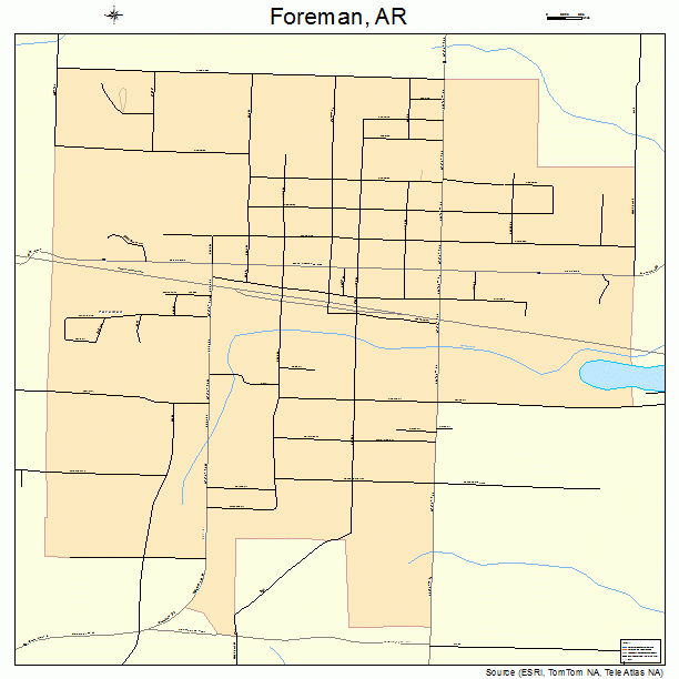 Foreman, AR street map