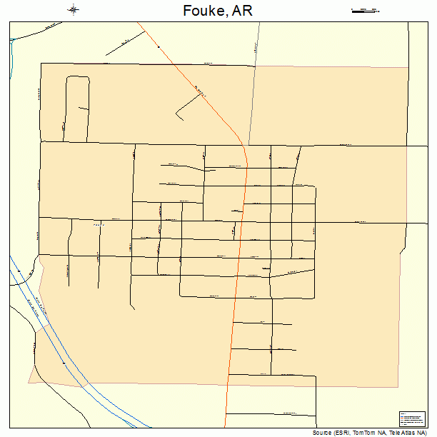 Fouke, AR street map