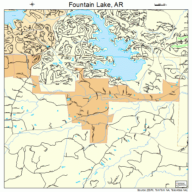 Fountain Lake, AR street map