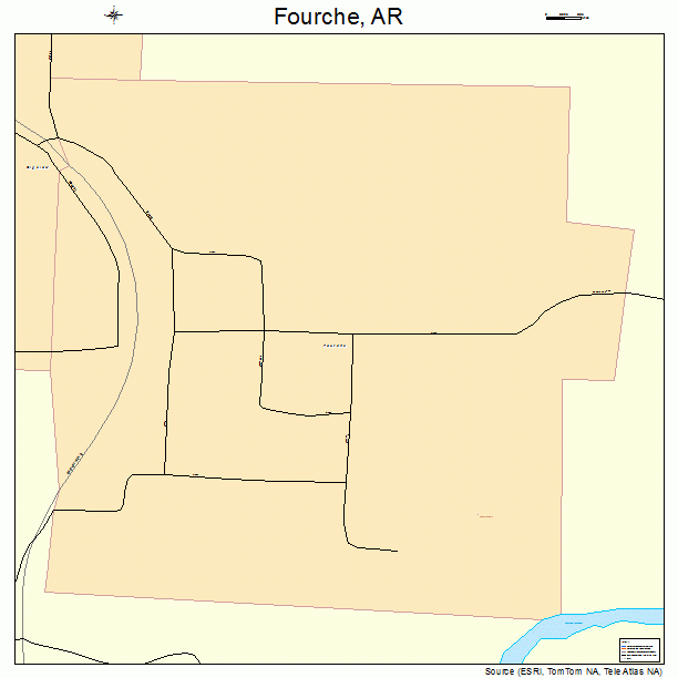 Fourche, AR street map