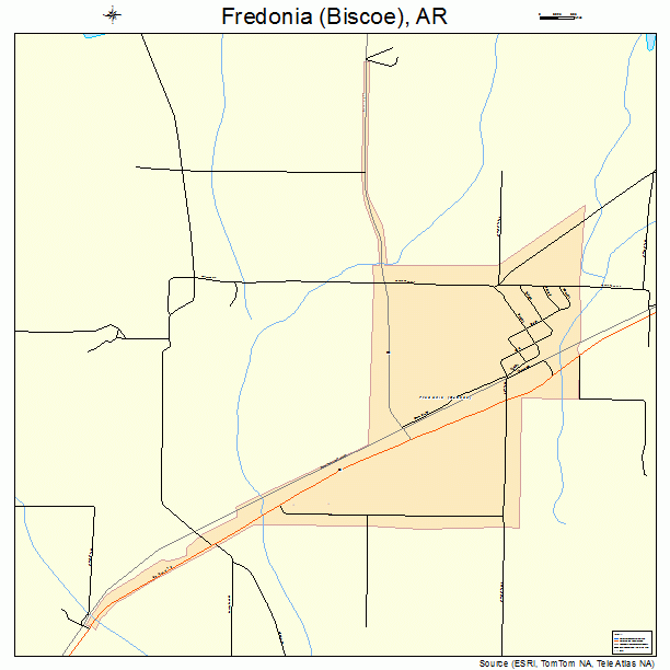 Fredonia (Biscoe), AR street map