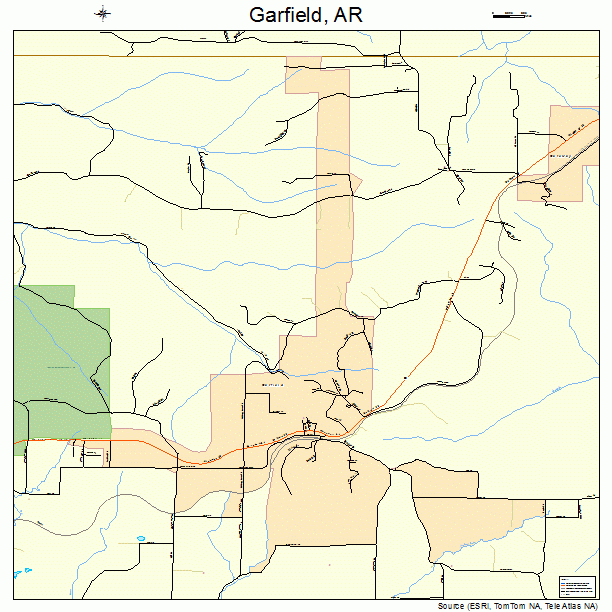 Garfield, AR street map