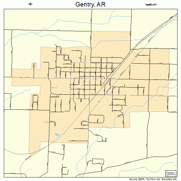 Gentry, AR street map