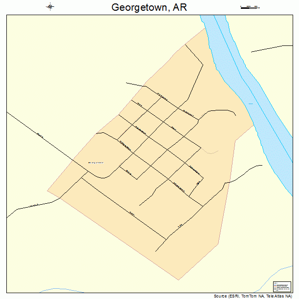 Georgetown, AR street map