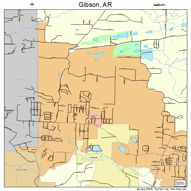 Gibson, AR street map