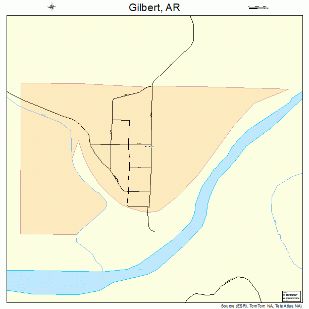 Gilbert, AR street map