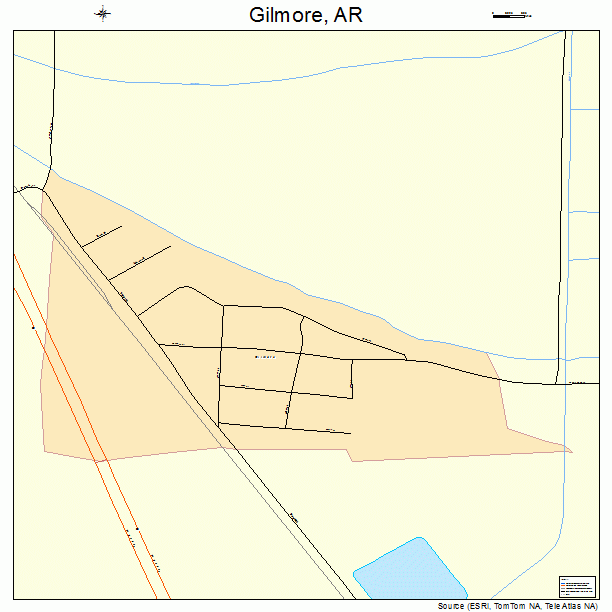 Gilmore, AR street map