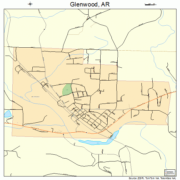 Glenwood, AR street map
