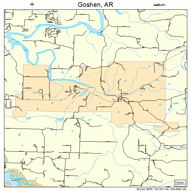 Goshen, AR street map