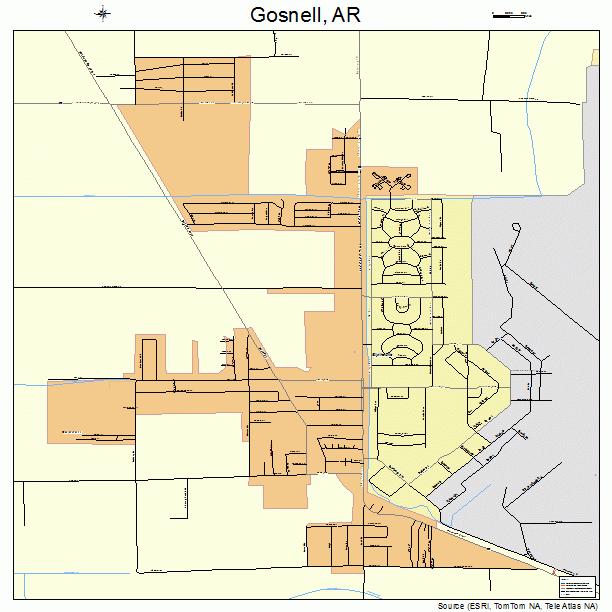 Gosnell, AR street map