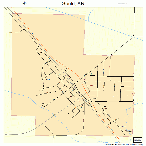 Gould, AR street map