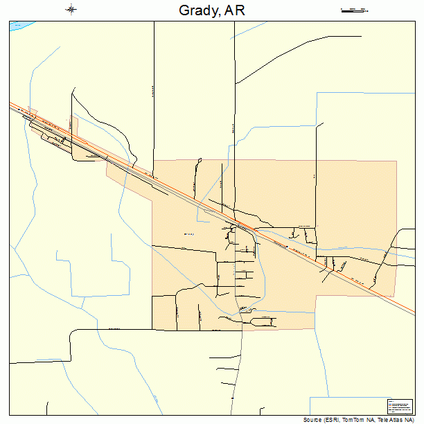 Grady, AR street map