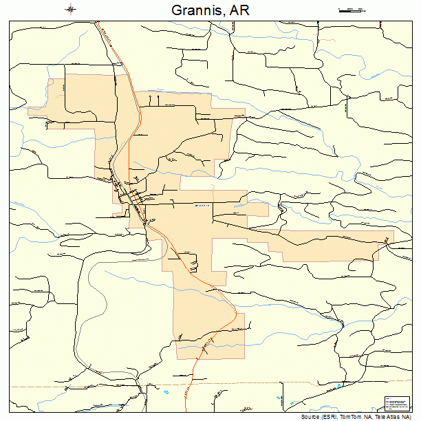 Grannis, AR street map