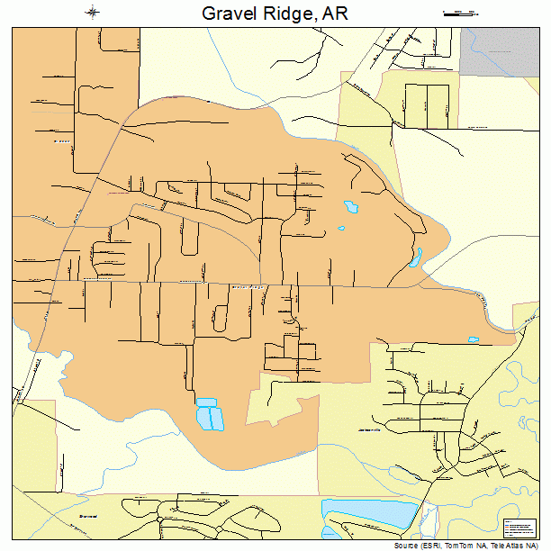 Gravel Ridge, AR street map