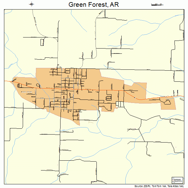 Green Forest, AR street map