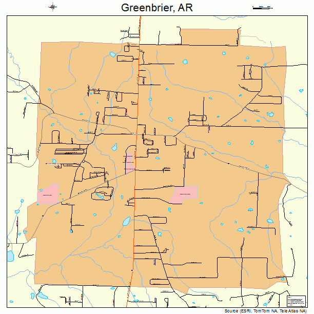 Greenbrier, AR street map