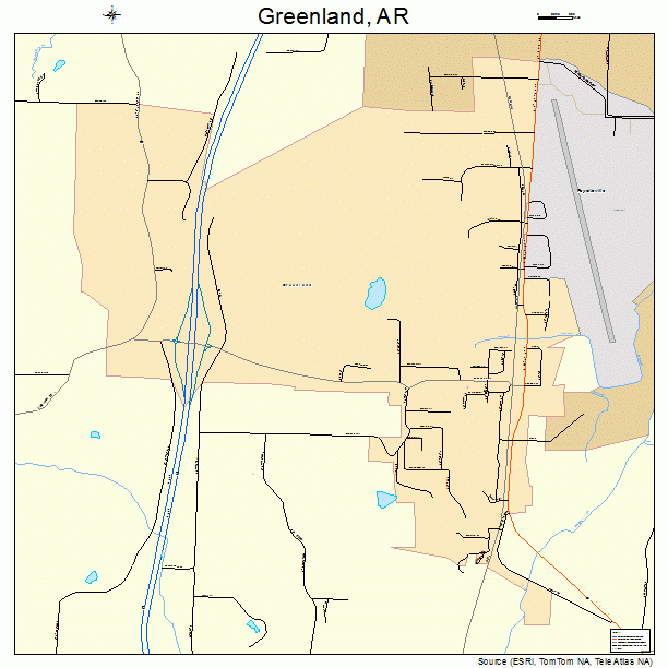 Greenland, AR street map