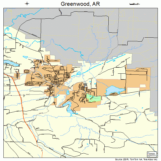 Greenwood, AR street map