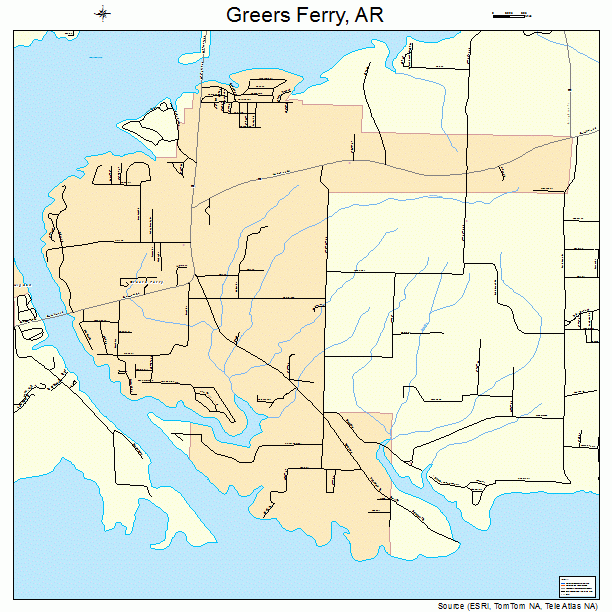 Greers Ferry, AR street map
