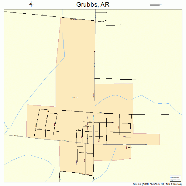 Grubbs, AR street map