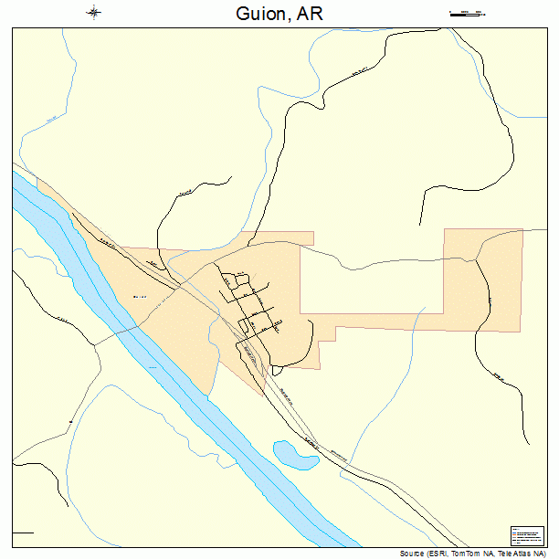 Guion, AR street map