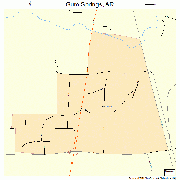 Gum Springs, AR street map
