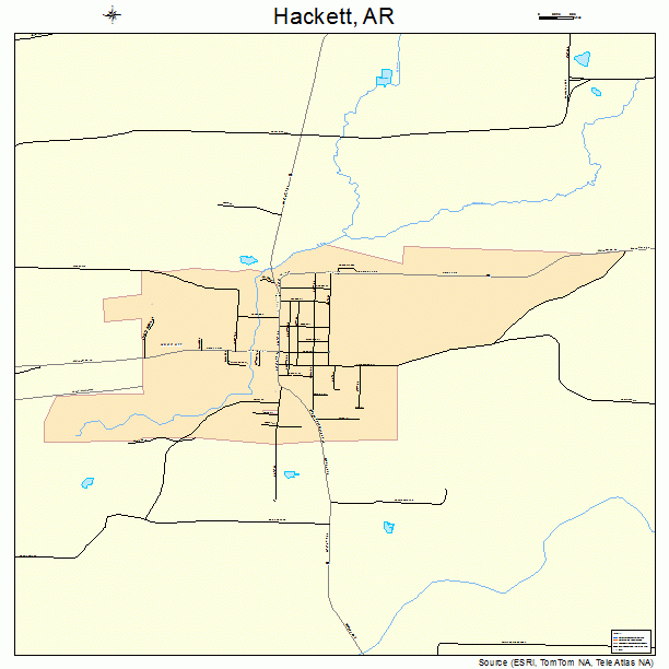Hackett, AR street map