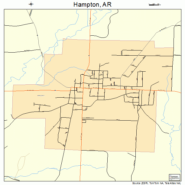 Hampton, AR street map