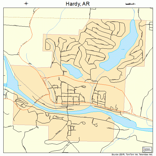 Hardy, AR street map
