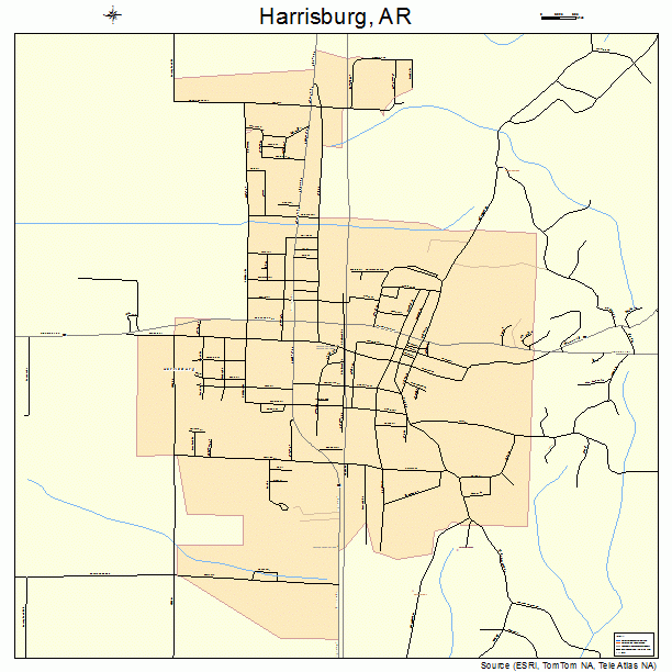 Harrisburg, AR street map