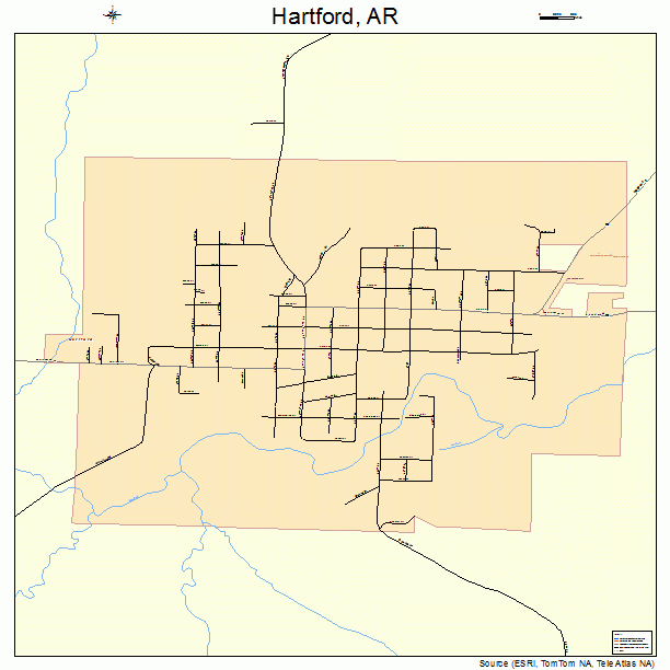 Hartford, AR street map